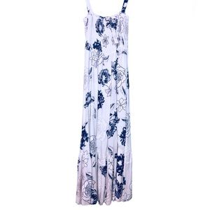 NWT__Women's White Smocked Midi Dress__NWT